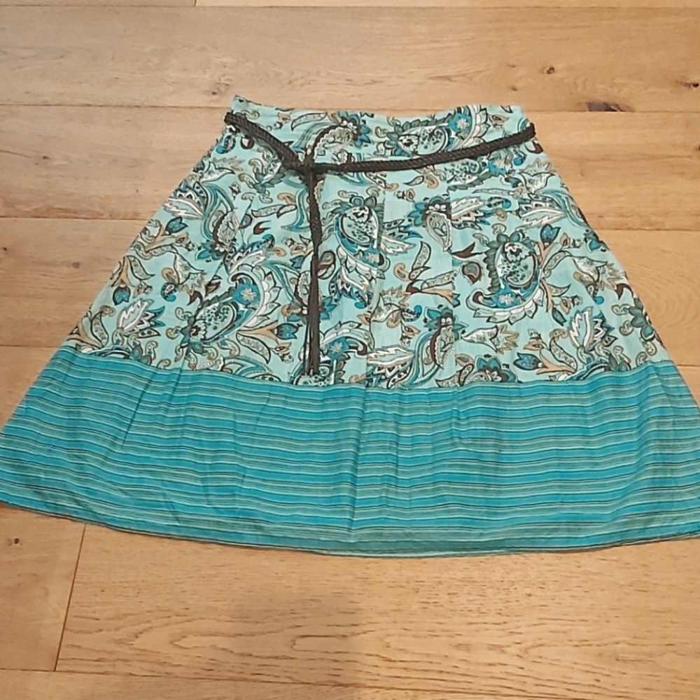 Notations cotton knee length skirt